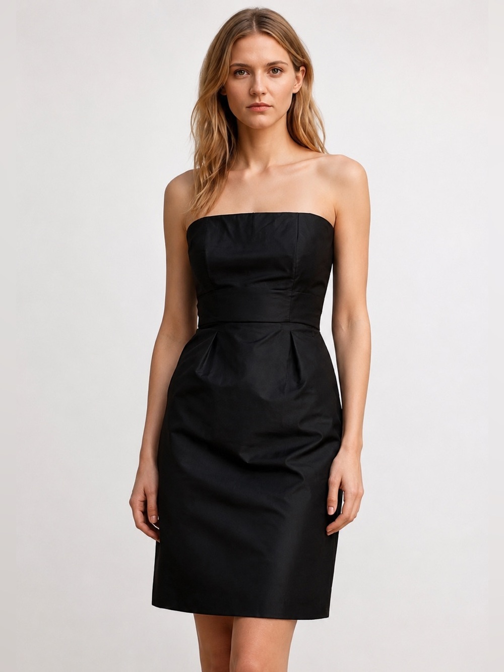 J Crew Silk Taffeta Strapless Little Black Dress NWT Size 8 Timeless Classic
